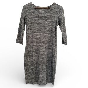 H&M Heathered Charcoal 3/4 Sleeve Dress